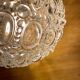Vintage globe pendant lamp in molded glass