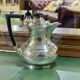 English coffee set in silver metal of the early twentieth century