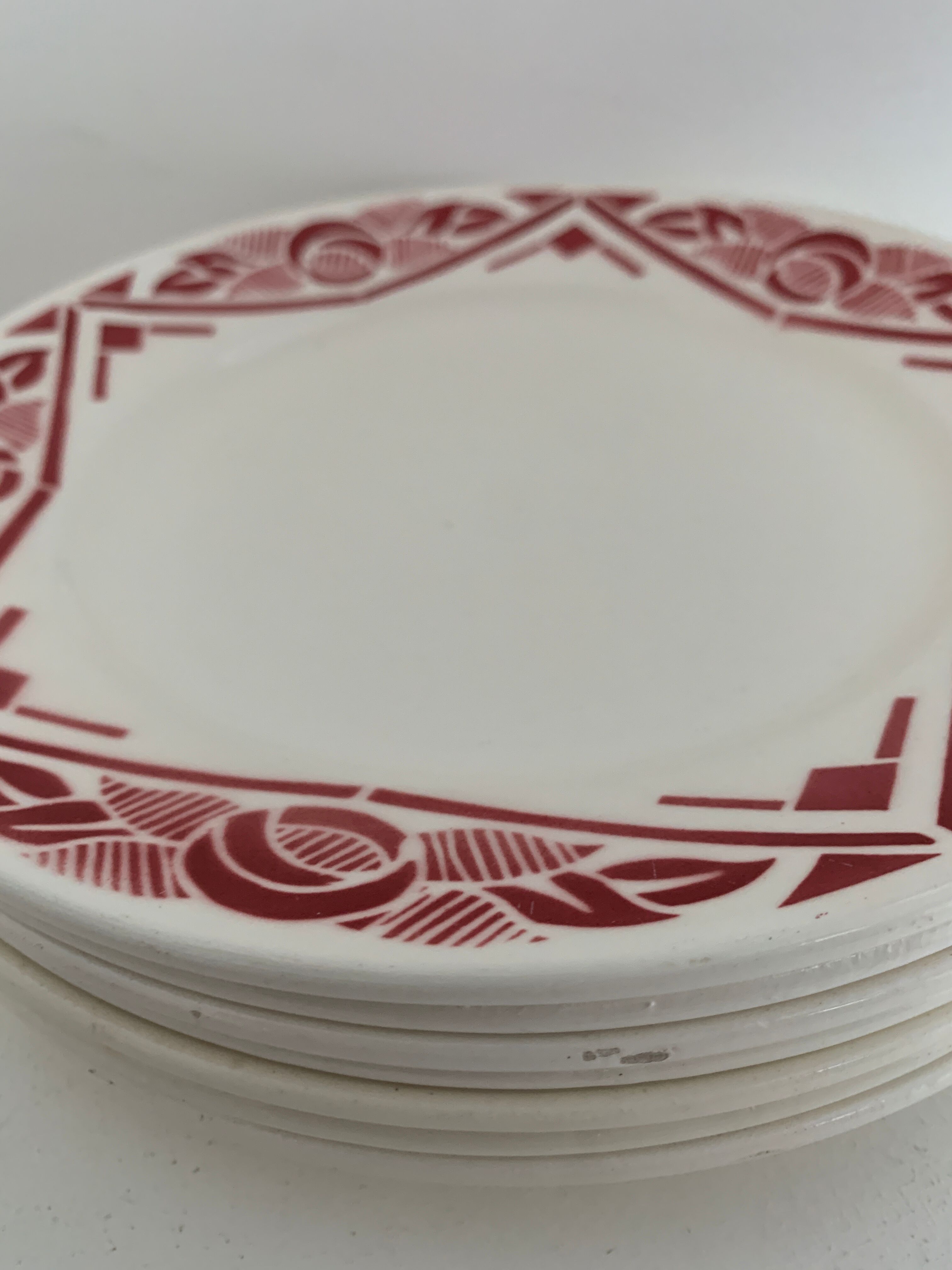 7 Badonviller plates, Marcel model, 1900