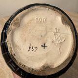 Art Deco vase in stamped enameled ceramic