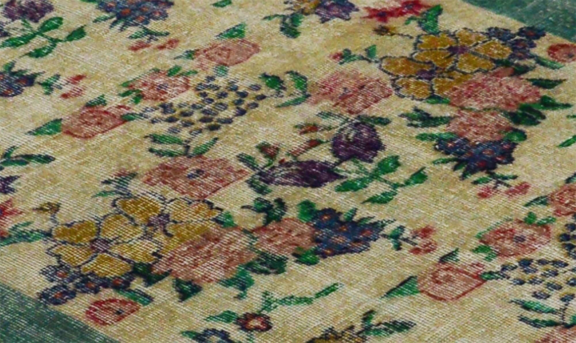 Turkish Anatolian Handmade Vintage Area Rug 194 cm x 109 cm