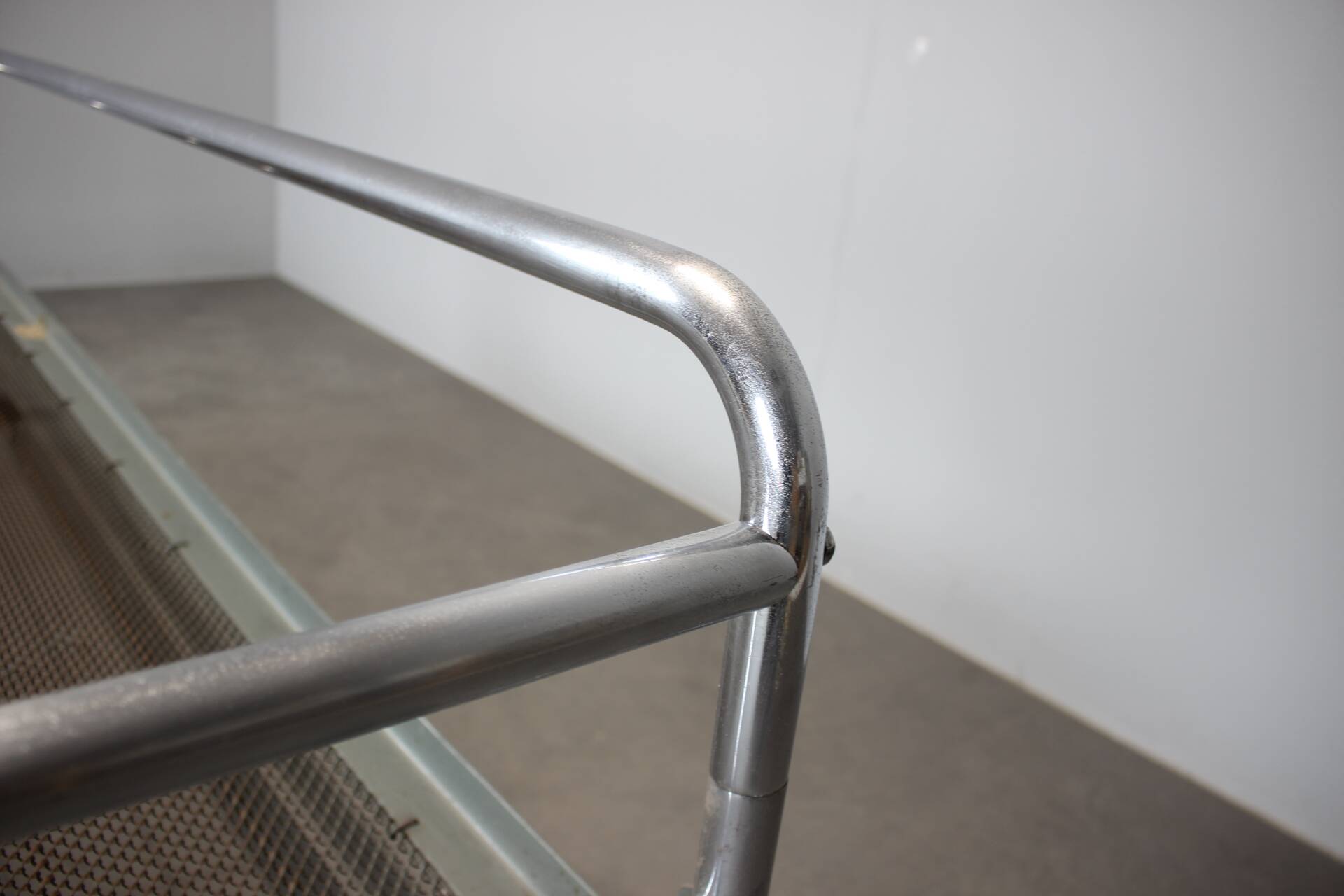 Three-seater tubular canapé Bauhaus by Slezák, Czechoslovakia, 1930s