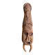 Sculpture African Mask Handcrafted Carved Wood Vintage #D882