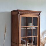 Antique Parisian glass cabinet - bonnet-maker type