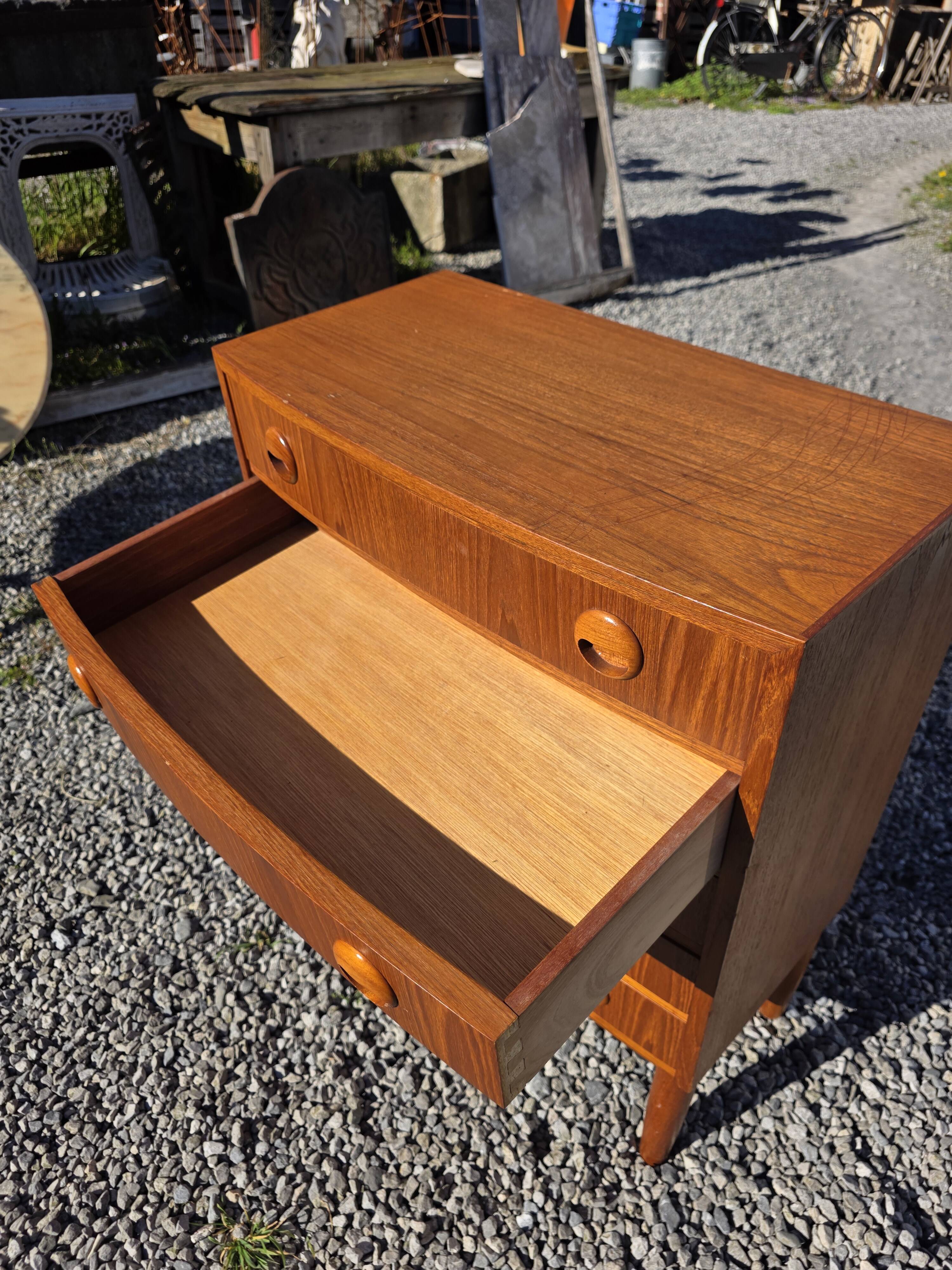 Scandinavian curved teak commode, Kai Kristiansen, 1960