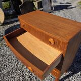 Scandinavian curved teak commode, Kai Kristiansen, 1960