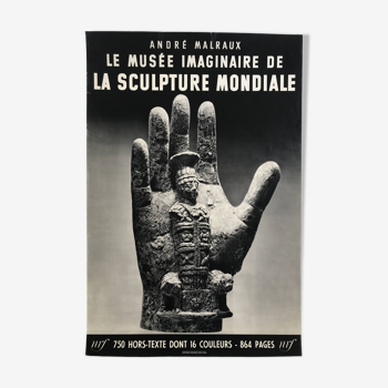 Original poster André Malraux, Imaginary Museum of Modern Sculpture, Gallimard NRF, 1952