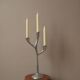Aluminum candle holder Scandinavian design candelabra vintage silver metal candlestick three branches