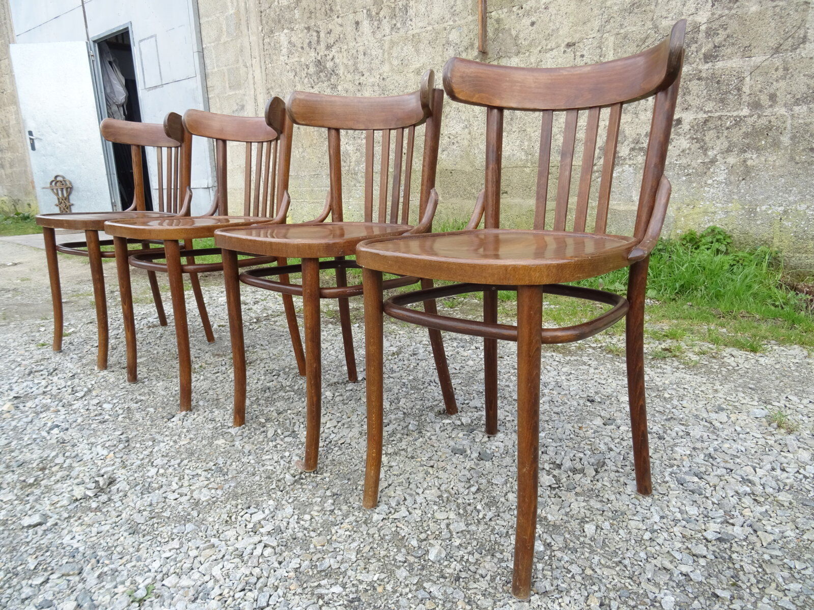 Series of 4 bistro chairs
