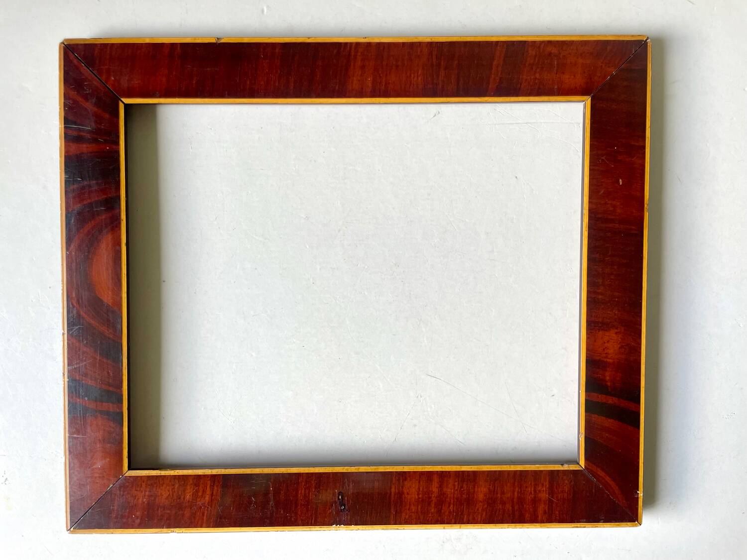 Antique Wooden  Frame intarsia borders 26.5 cm x 22.5  cm