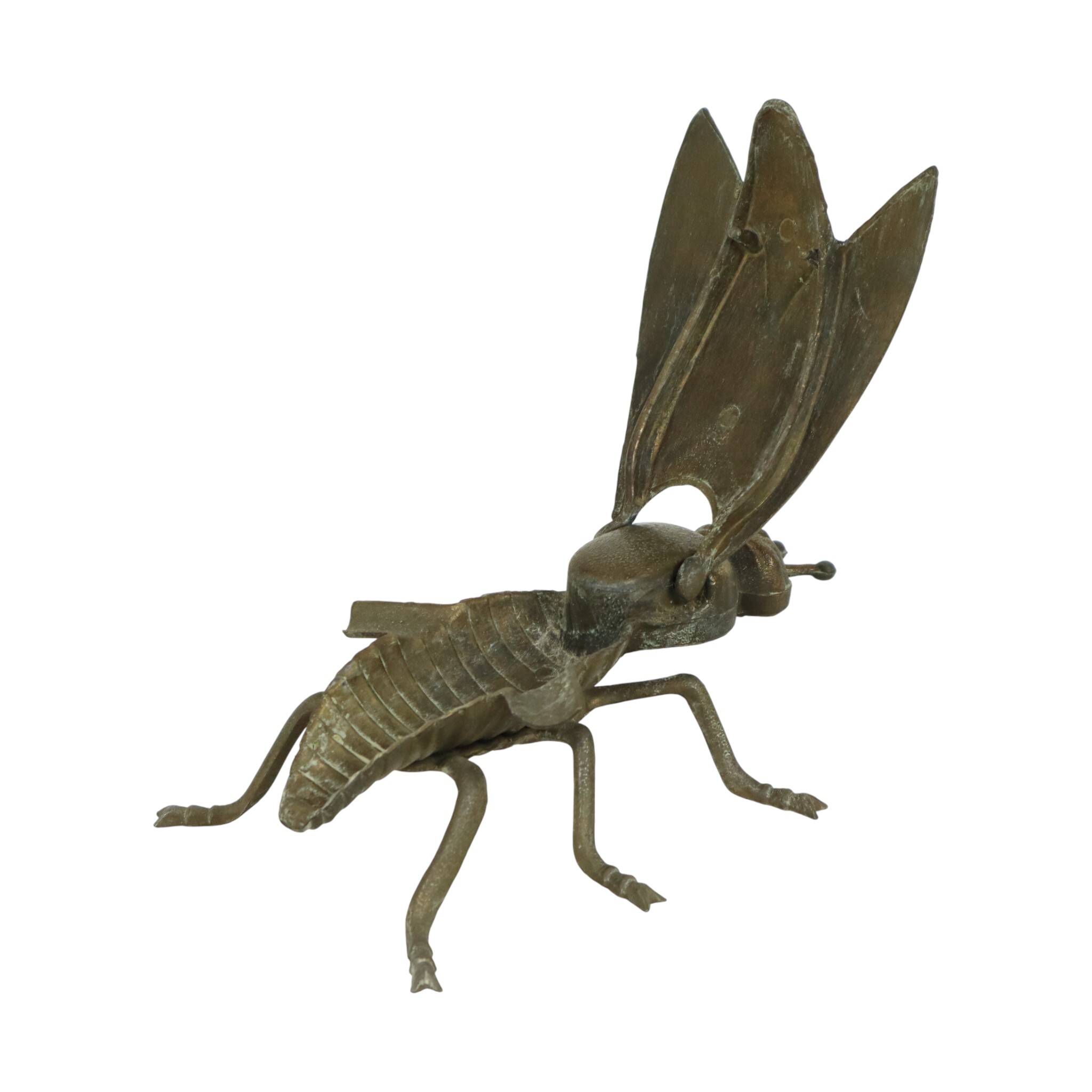 Vintage Copper-Purpose Fly Figurine Ashtray Italy Sixties