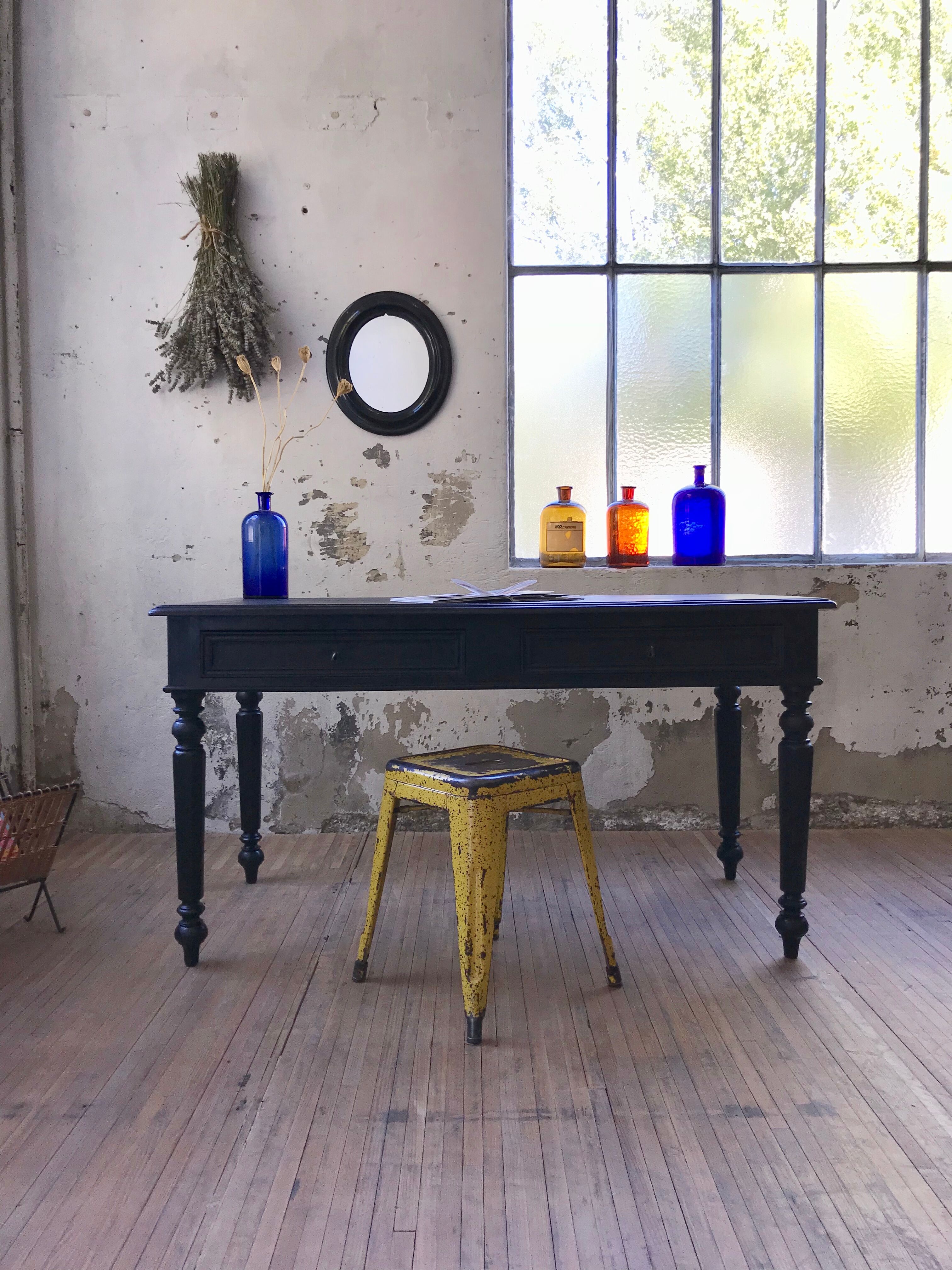 Napoleon Antique blackened wooden desk