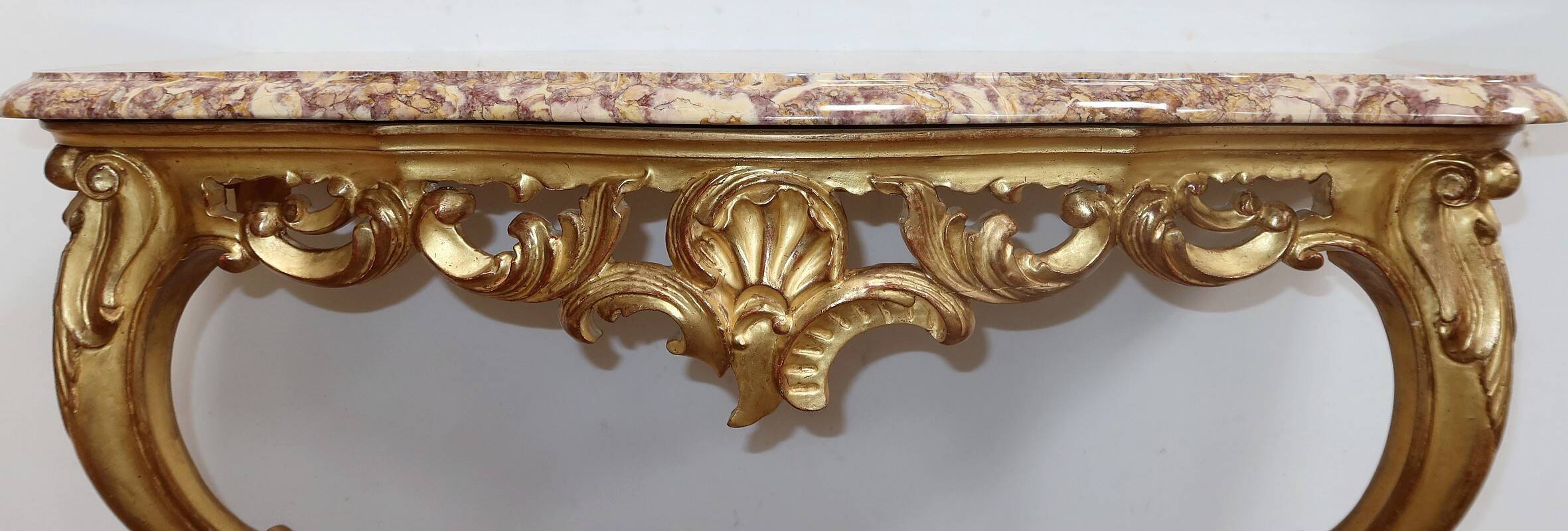 Wall Console in Golden Wood, Louis XV style – Mid 20th century