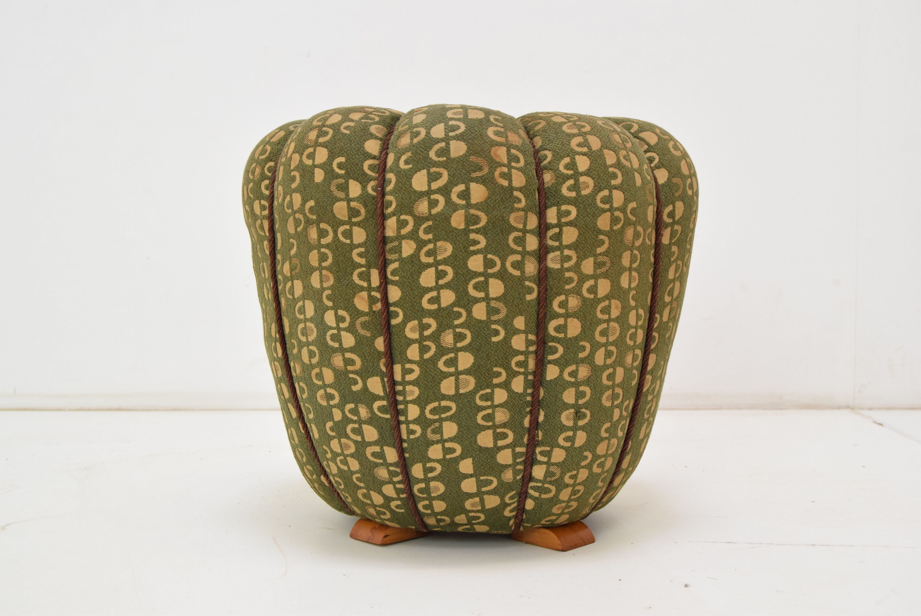 Mid-century stool designed by Jindrich Halabala,1950's.