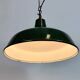 Industrial British Green Enamel Factory Pendant Lamp, 1960s
