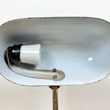 Vintage Green Enamel Bank Lamp, 1950s