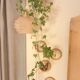 Plafonnier ou baladeuse  vintage avec globe en verre rose