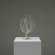 White brutalist tree candle holder “tree of life” 1970s.