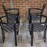 Set of 4 Italian design armchairs from the 80s