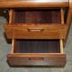Mid-century modern right-angle desk in Brazilian wood.