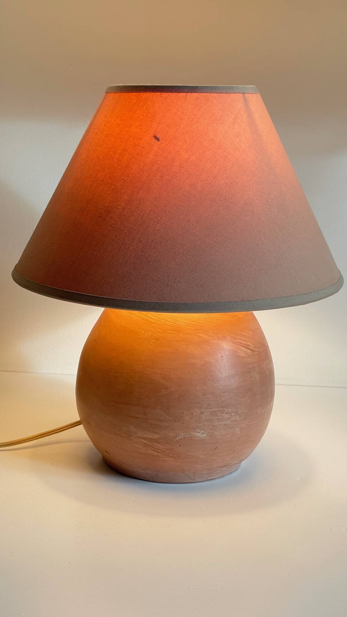 Vintage Handmade Terracotta Lamp