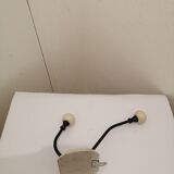 Wall patere in iron forged wood and ceramic