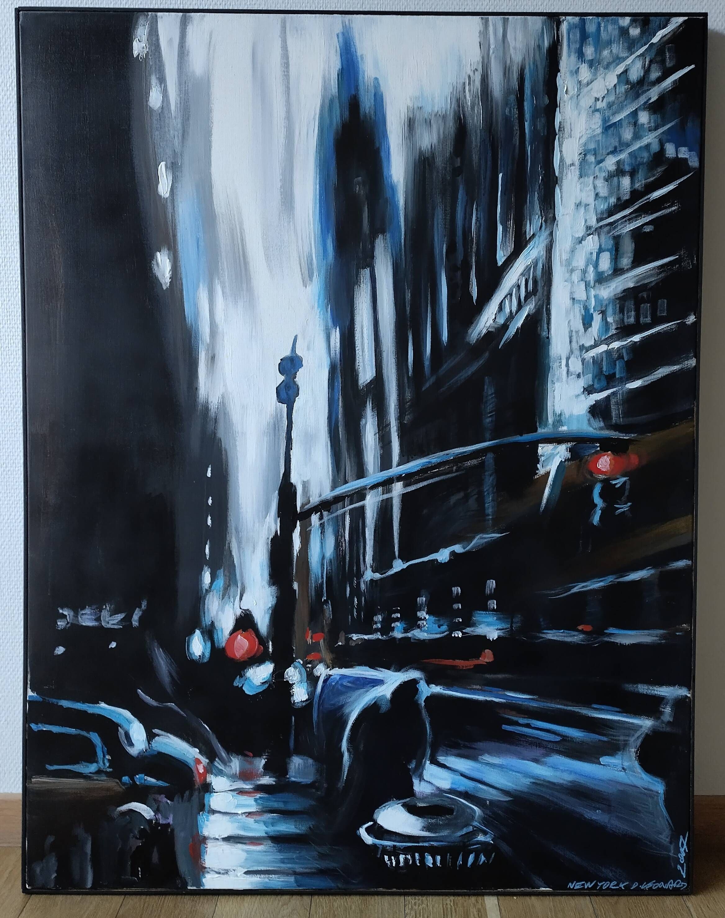 Contemporary acrylic painting Leonard New York