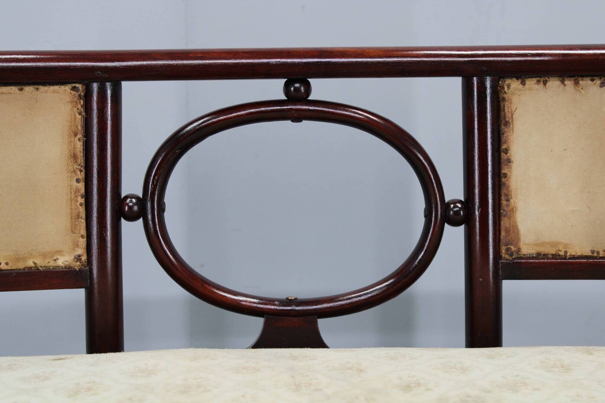 Josef Hoffmann Variation of Art Nouveau "Fledermaus" sofa by Fischel