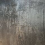 Brutalist design square table in steel