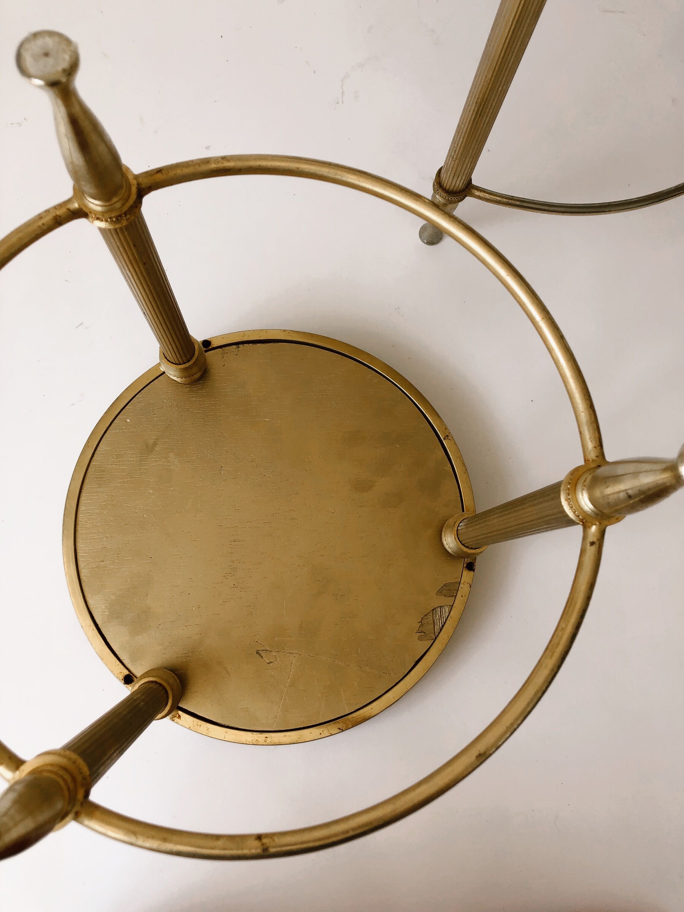 Pull out tables marble and brass