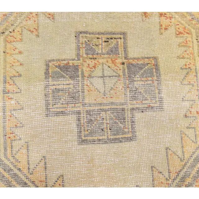 Turkish Oushak Wool Rug 91x384