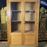 Solid oak school showcase 1960