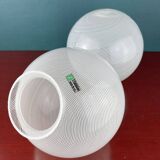 Swirl table lamps in Murano glass by F. Fabbian, Italy, 1970s, set of 2