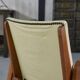 Fauteuil moderniste en acajou et skaï 1940-1950