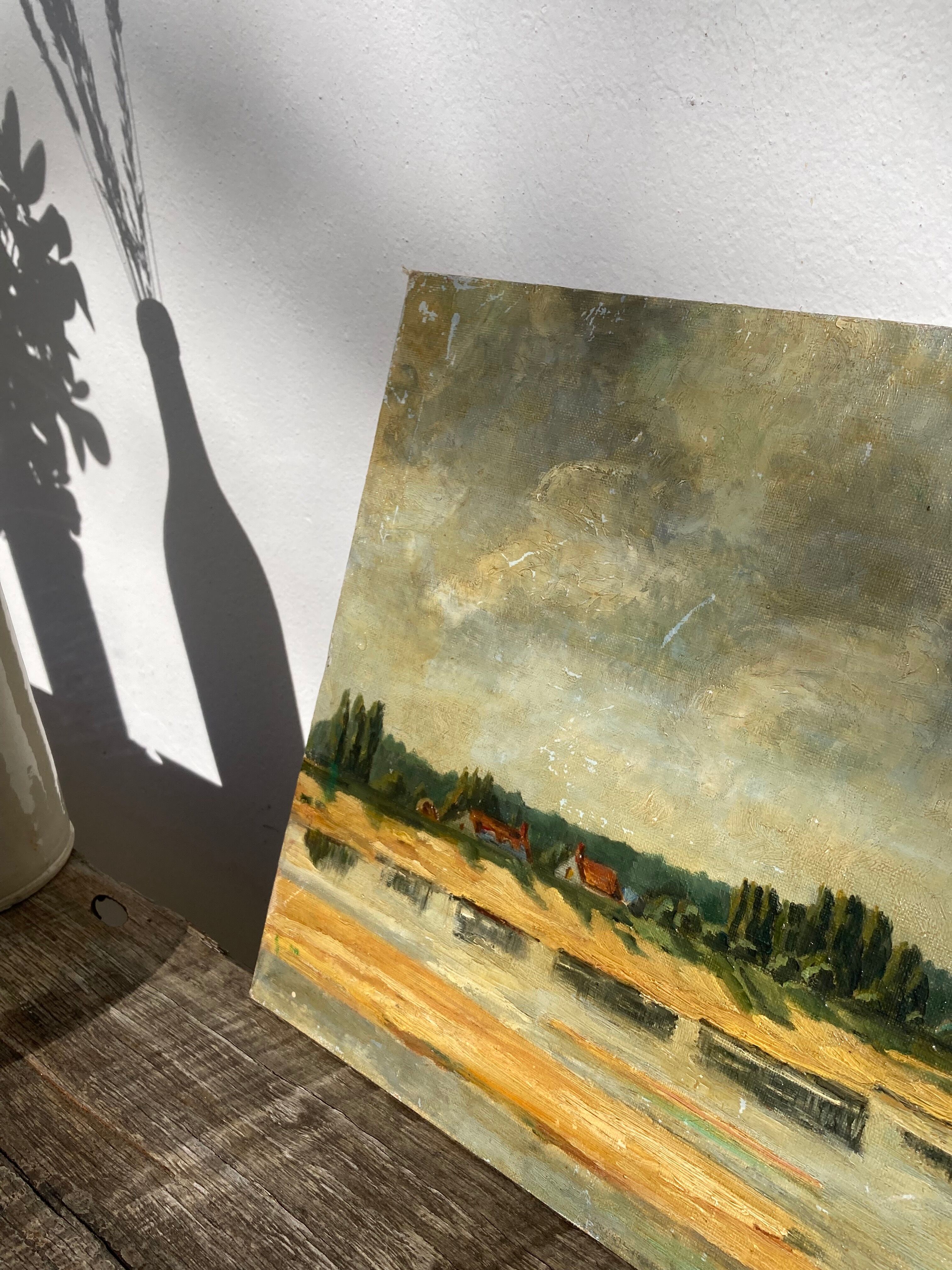 Oil painting on landscape panel