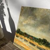 Oil painting on landscape panel