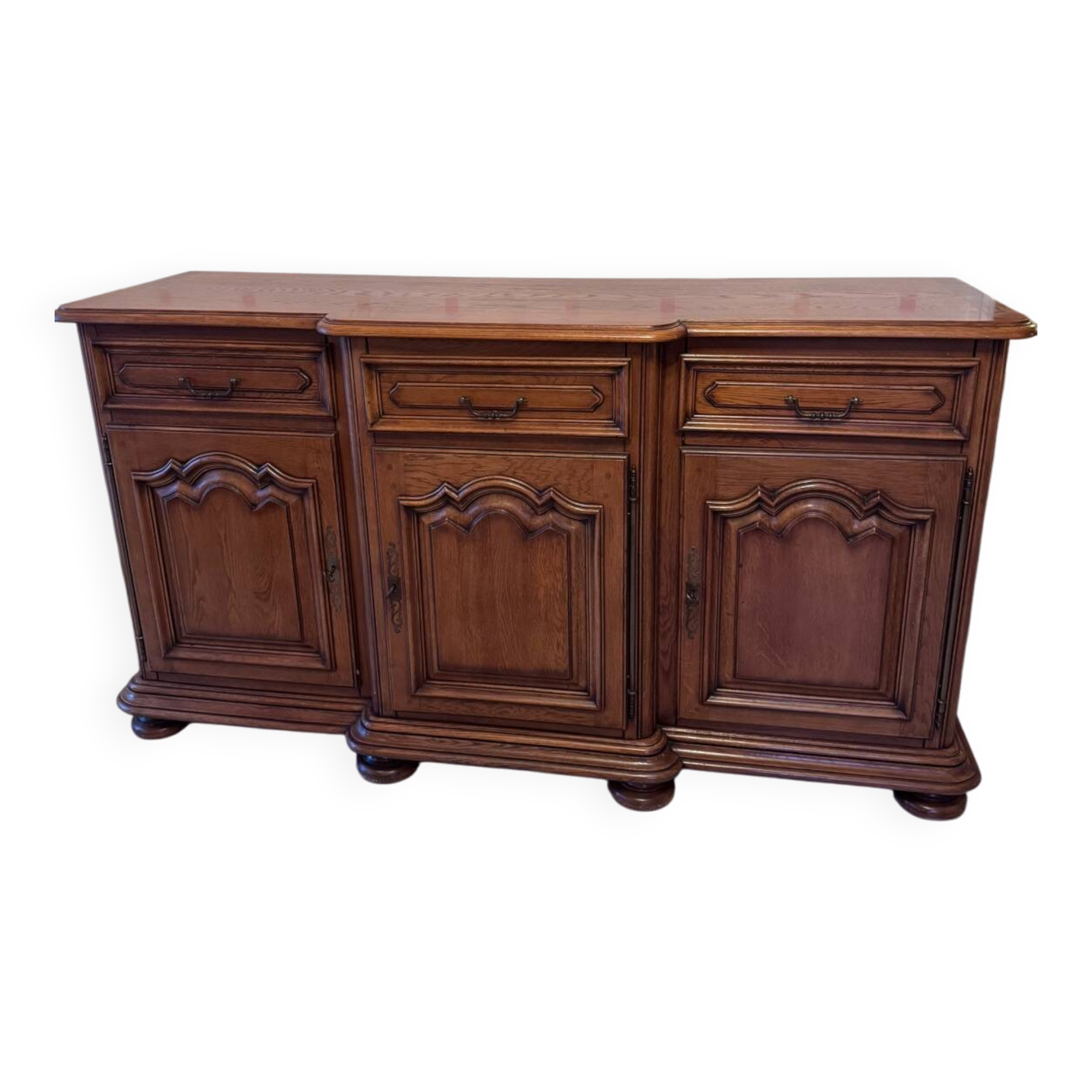 Rustic style low buffet with 3 doors