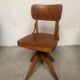 Office chair blond wood 50-60s vintage