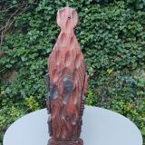 Brutalist pine magazine holder 1970