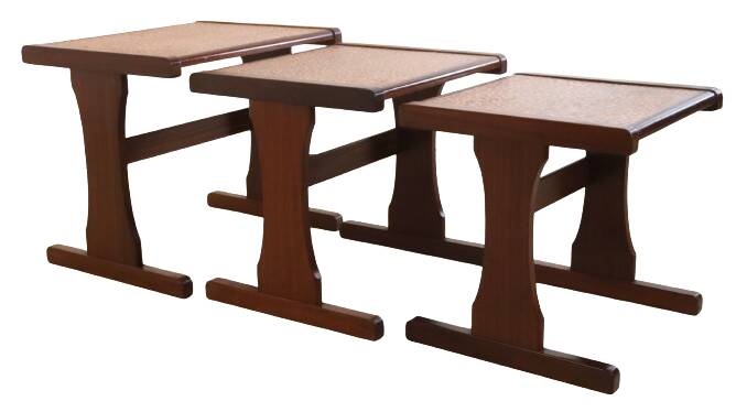 mid century  Copper nesting tables 'Birstall'