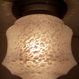 White clichy glass ceiling lamp