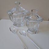 Set of a Harcourt Baccarat mustard and sugar bowl