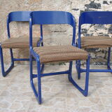 Set of 3 chairs Baumann Sleigh 60s/70s