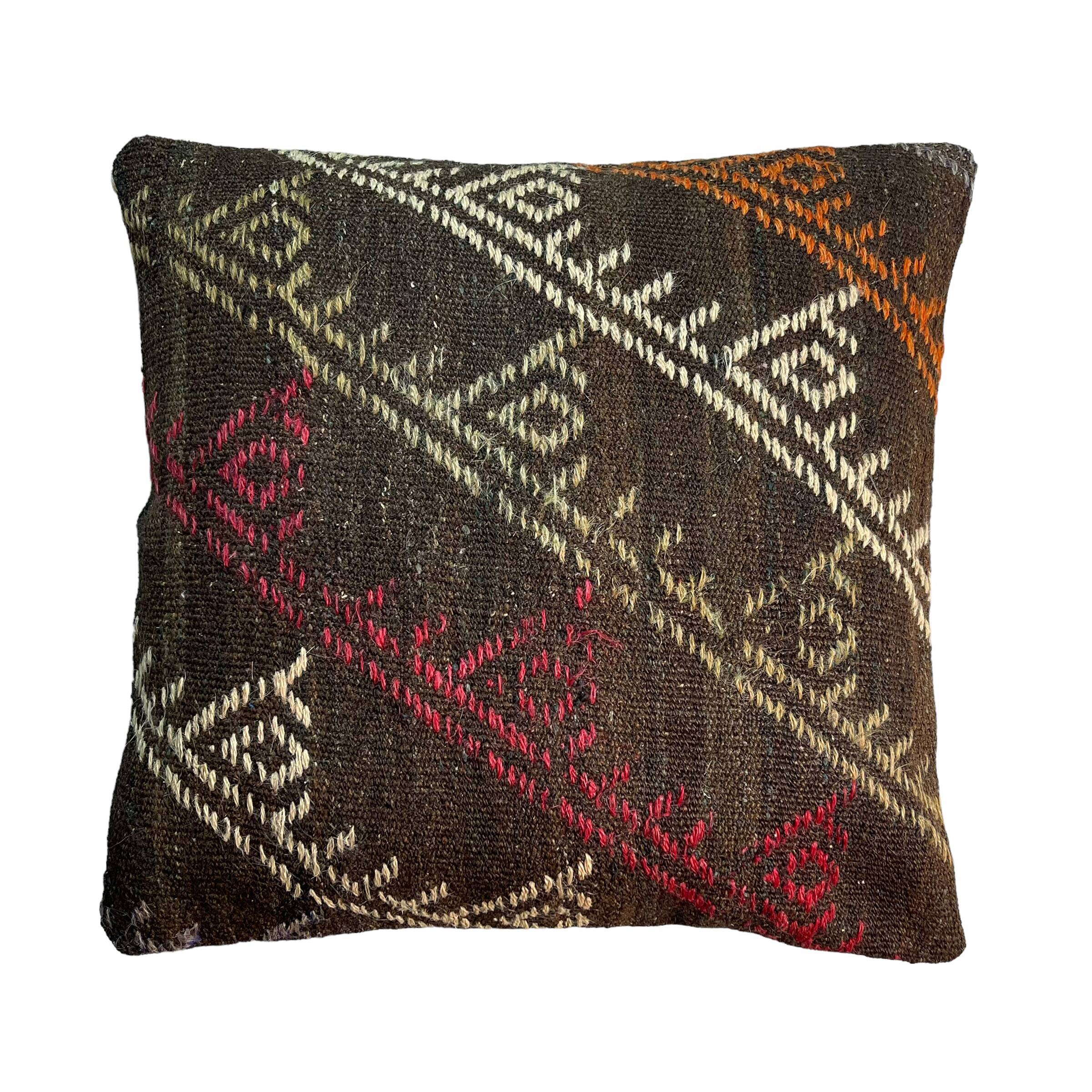 Vintage Turkish Kilim Cushion Cover , 55 x 55 cm
