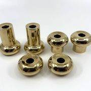 6 small brass candlesticks • Landskrona Mässing • Sweden • Circa 1978