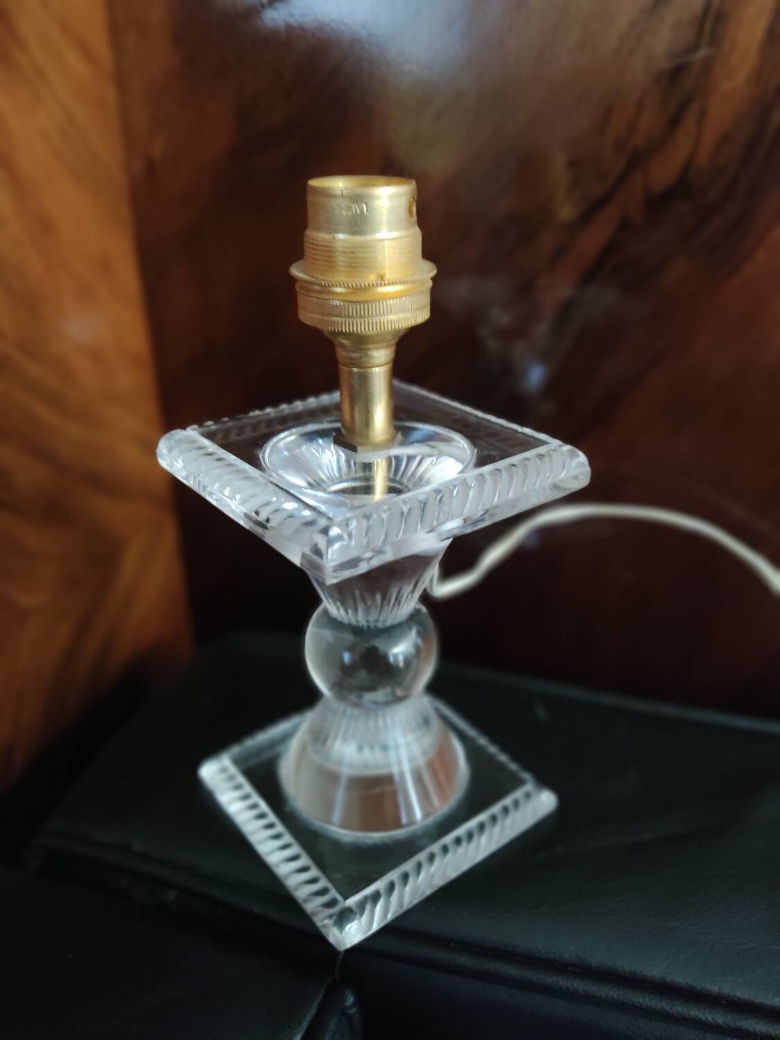 Vintage Lalique France lamp base