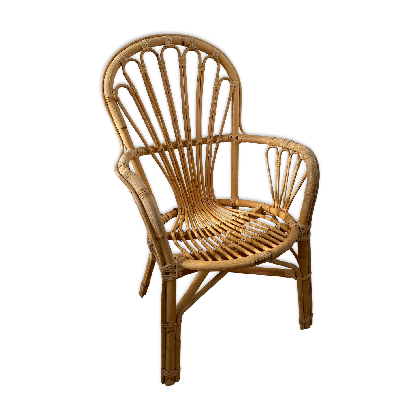 Rattan armchair