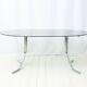 Dining table with double tubular chrome base, 1970s