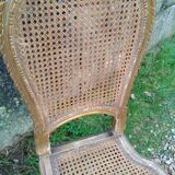 Paire de chaises cannees doré anciennes style louis xvi