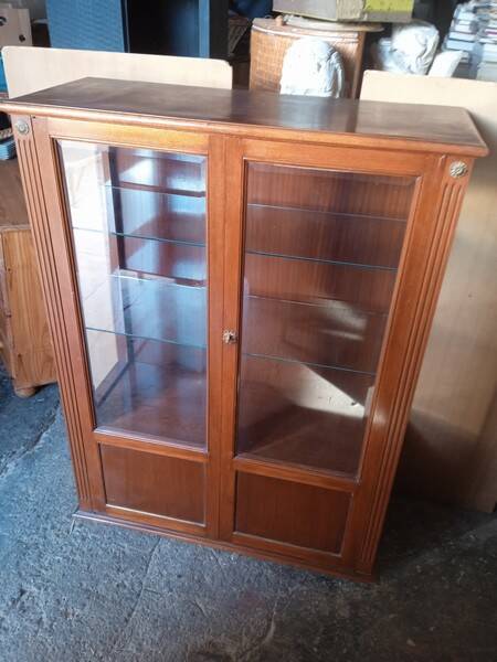 Empire display case 2 wooden doors, 1940/50s